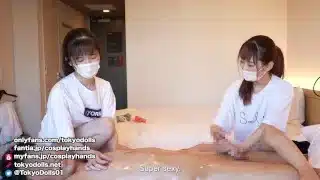 Japanese girls gives a guy a facesitting and intercrural sex wearing a roomwear.