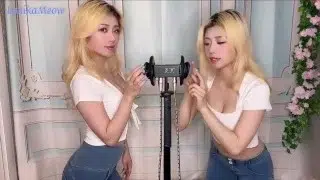 ASMR LICK,LonikaMeow Ear Lick,Mouth Sounds,港女孖女舔耳,顱內高潮, JOI, Kiss, Ear Eating