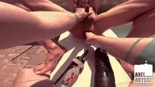 Inked Axel Abysse Wrecks Yowei Asshole Outdoor