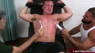 Pervy older dude and Ricky Larkin restrain and tickle JC