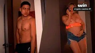 Blonde stepmom with big tits gets fucked by her stepson after doing him a favor