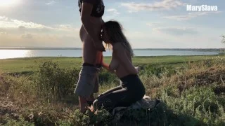 Fucked a fit girl right during training outdoors