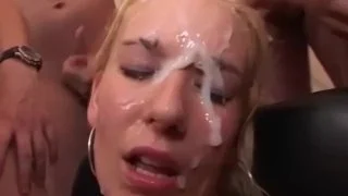 her first rough bukkake party