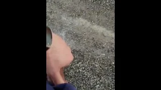 I had to pee bad! Pulled over and let it go on the side of the road.