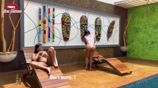 I squirt in a public pool, next to a girl who is getting a tan 💦💦