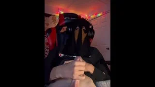 Masked Konig cosplay cums while masturbating(Loud Moaning)