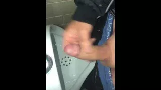 Compilation of Pissing and Cumming at a urinal twice this weekend