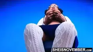 Massive Ebony Udders & Areolas Compilation! Sexy Spinner Sheisnovember Perfect Erect Nipples Closeup