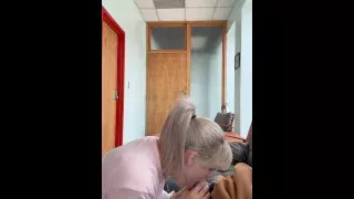 Office slut sucks bosses cock