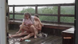 Sex in the pouring rain!