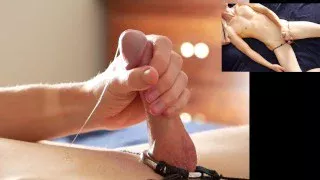 Twink edges orgasms of crystal clear precum and two creamy cumshots