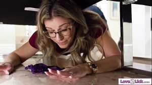 Stepdaughter Laney Grey finds her busty stepmom Cory Chase stuck and that opens up possibilities like eating her pussy.Finally free the milf licks her