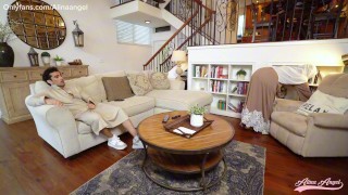 Iraqi Alina Angel enjoy fucking with American soldier and stepson الينا انجل من الجندي وزوجها