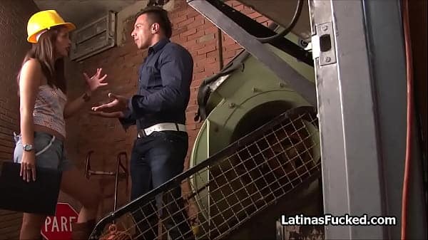 Latina in a helmet is looking to get fucked