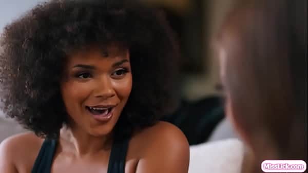 Lesbian Katrina Colt confessed to her ebony roommate with her friends help.The black babe feels the same way and is down for a pussy licking threesome