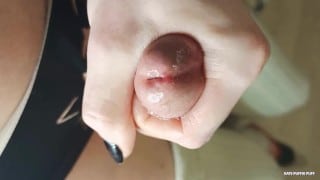 Super Close Up Trap Dick Dripping Precum