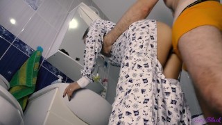 Quickie With Petite In Pajamas In The Bathroom – Letty Black