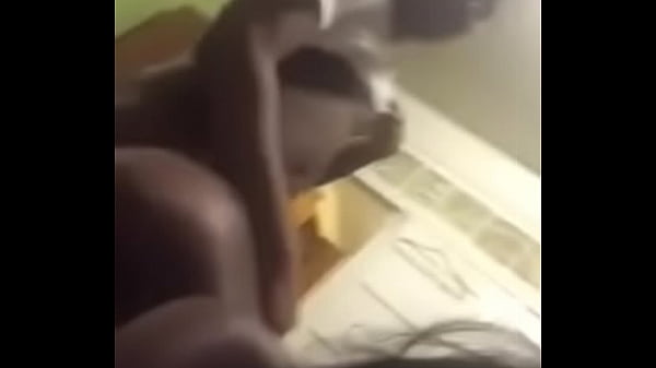 Ebony cums hard on black dick