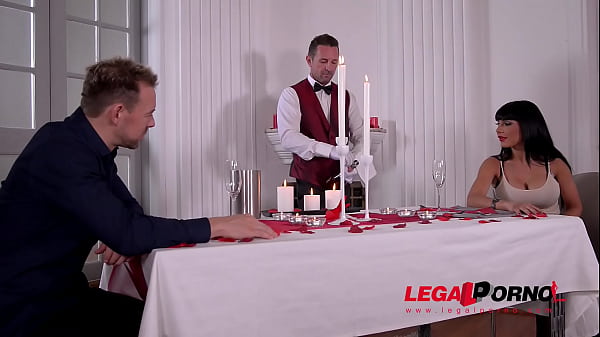 Hubby shares hot busty wife Valentina Ricci with waiter on Valentine’s Day GP491