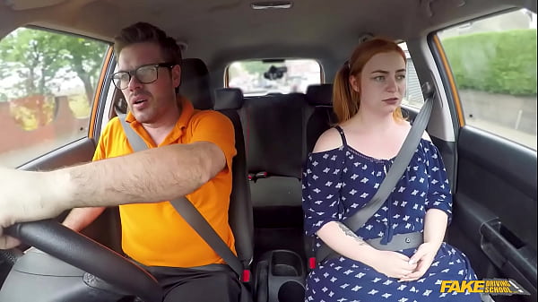 This ginger girl has a huge white ass – Fake Driving Schooll