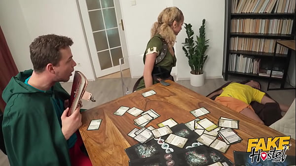 Fake Hostel – Atlanta Moreno and Geishakyd in fantasy cosplay have a college threesome with the teen dungeon master