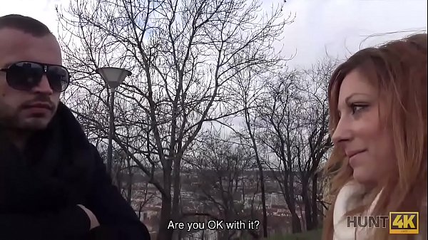 HUNT4K. Red-haired girl likes sex for money in front of her boyfriend
