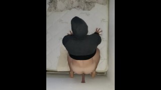PLAYING AND RIDING MY GIRLFRIEND BIG DILDO WHEN SHE AT WORK AND FUCK MY ASS