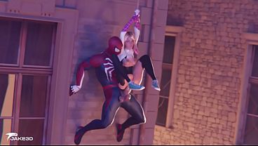 Spidey’s Giant Dick Fucking Gwen’s Pussy Hard!